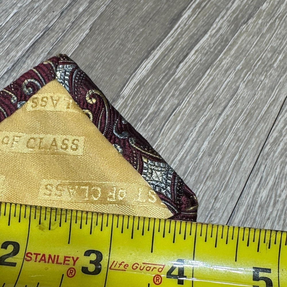 Robert Talbott Nordstrom Handmade Luxury 100% Silk Neck Tie Paisley Burgandy USA - Picture 8 of 10